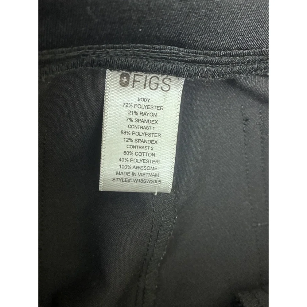 FIGS Zamora Jogger Scrub Pants • Black • XS